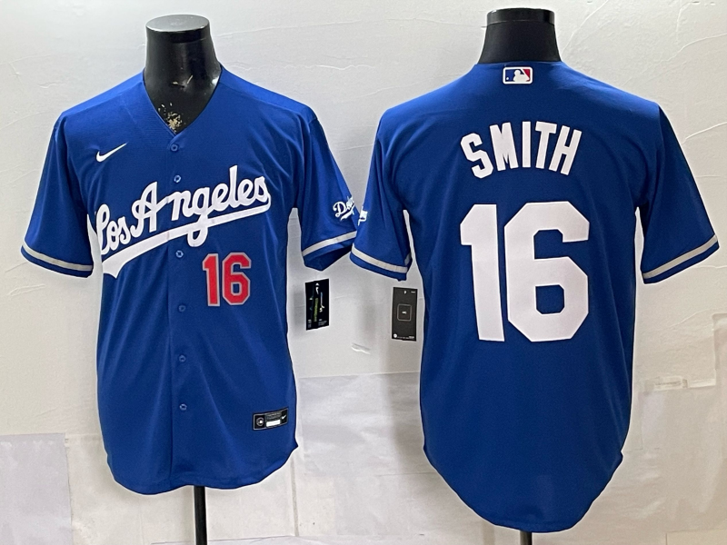 Men Los Angeles Dodgers #16 Smith blue Game 2026 Nike MLB Jersey 04010001->->MLB Jersey